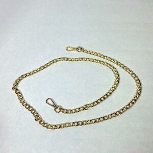 Gold Flat Chain Strap Handbag Accessories Purse Shoulder Replacement